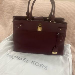 Michael Kors Gramercy oxblood Large satchel